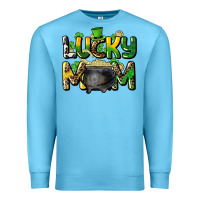 Ocean Blue lucky mom St. Patrick's Premium Sweatshirt - HowdyJamesFarm