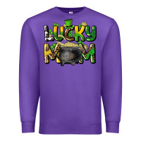 Purple lucky mom St. Patrick's Premium Sweatshirt - HowdyJamesFarm