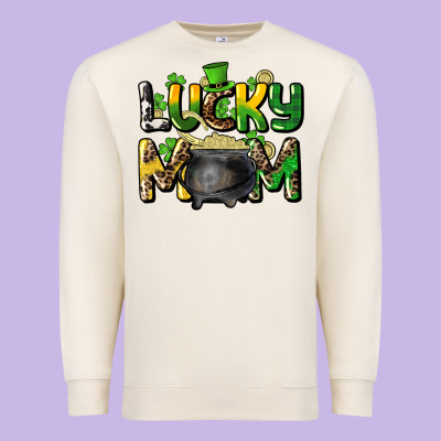Lucky Mom St. Patrick's Premium Sweatshirt Designed By Howdyjamesfarm