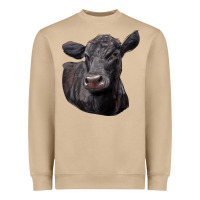 Mushroom Black Angus Cow Illustrations Heavyweight Sweatshirt - LillyAllenDesigns
