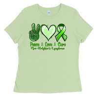 Matcha peace love cure non hodgkin's lymphoma Ladies Tee - Jasminsmagicworld