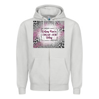 Dove Grey feeling kinda idgaf ish today with leopard Zipper Hoodie - TumblerDesignByShophia