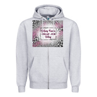 Heather Grey feeling kinda idgaf ish today with leopard Zipper Hoodie - TumblerDesignByShophia