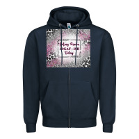 Navy feeling kinda idgaf ish today with leopard Zipper Hoodie - TumblerDesignByShophia