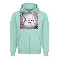 Seafoam feeling kinda idgaf ish today with leopard Zipper Hoodie - TumblerDesignByShophia