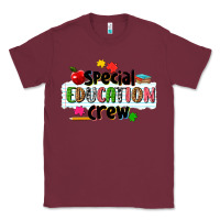 Burgundy special education crew Classic Tee - NancyCooperArtShop