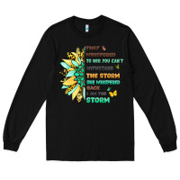 Black inspirational flower and quote design Long Sleeve Tee - LillyAllenDesigns