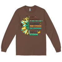 Chestnut inspirational flower and quote design Long Sleeve Tee - LillyAllenDesigns