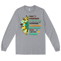 Heather Grey inspirational flower and quote design Long Sleeve Tee - LillyAllenDesigns