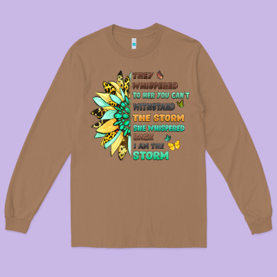 Inspirational Flower And Quote Design Long Sleeve Tee Designed By Lillyallendesigns