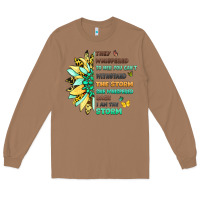 Toasted Coconut inspirational flower and quote design Long Sleeve Tee - LillyAllenDesigns