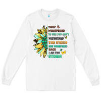 White inspirational flower and quote design Long Sleeve Tee - LillyAllenDesigns