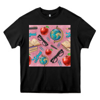 Black Teacher Seamless Pattern Heavy Core Tee - BundleAndBundleShop