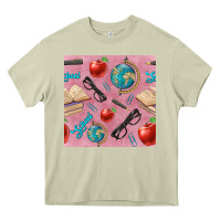 Mossy Teacher Seamless Pattern Heavy Core Tee - BundleAndBundleShop