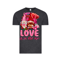 Vintage Black love is in the air with gnomies Vintage Tee - NancyCooperArtShop