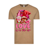 Vintage Coffee love is in the air with gnomies Vintage Tee - NancyCooperArtShop