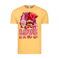 Vintage Mustard love is in the air with gnomies Vintage Tee - NancyCooperArtShop