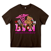 Chocolate Brown valentines day lvn licensed vocational nurse Heavy Core Tee - AdoDesignShop