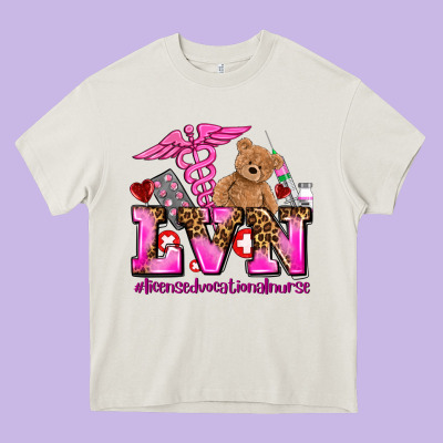 Valentines Day Lvn Licensed Vocational Nurse Heavy Core Tee Designed By Adodesignshop