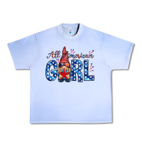 Grape Ice all american girl with gnome Urban Heavy Tee - NancyCooperArtShop