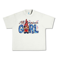 Pistachio all american girl with gnome Urban Heavy Tee - NancyCooperArtShop