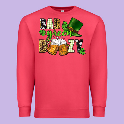 Bad Green Boozy St. Patrick's Day Premium Sweatshirt Designed By Cowgirlartshop