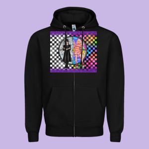 Gothic Girl Horror Family Zipper Hoodie Designed By Tumblerdesignbyshophia