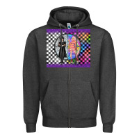 Charcoal Heather gothic girl horror family Zipper Hoodie - TumblerDesignByShophia