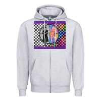 Heather Grey gothic girl horror family Zipper Hoodie - TumblerDesignByShophia