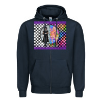 Navy gothic girl horror family Zipper Hoodie - TumblerDesignByShophia