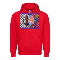 Red gothic girl horror family Zipper Hoodie - TumblerDesignByShophia
