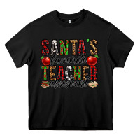 Black santa's favorite teacher assistant Heavy Core Tee - Jasminsmagicworld