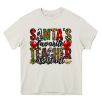 Santa's Favorite Teacher Assistant Heavy Core Tee | Teevron