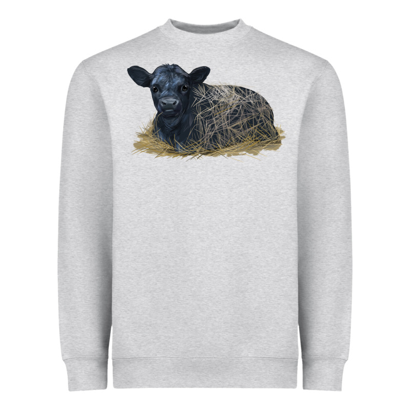 Black Angus Calf Illustrations Heavyweight Sweatshirt by LillyAllenDesigns | Teevron