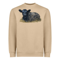 Mushroom Black Angus Calf Illustrations Heavyweight Sweatshirt - LillyAllenDesigns
