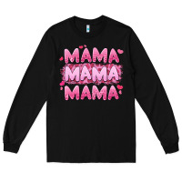 Black mama mama mama valentine's day Long Sleeve Tee - LillyAllenDesigns