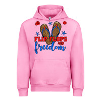 Fuchsia Pink flip flops and freedom Urban Hoodie - BundleAndBundleShop
