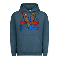 Pigment Midnight Navy flip flops and freedom Urban Hoodie - BundleAndBundleShop