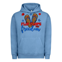 Pigment Pebble Blue flip flops and freedom Urban Hoodie - BundleAndBundleShop