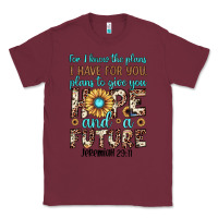 Burgundy for i know the plans i have for you plans to give you hope and a futur Classic Tee - JahusDesignShop
