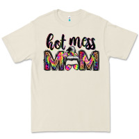 Hot Mess Mom Messy Bun Premium Tee | Teevron
