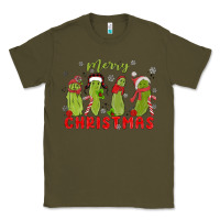 Army Green Pickle Merry Christmas Classic Tee - MaliasSmallBusiness