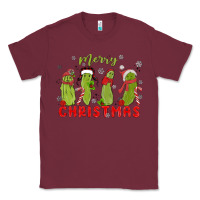 Burgundy Pickle Merry Christmas Classic Tee - MaliasSmallBusiness