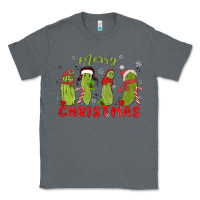 Charcoal Heather Pickle Merry Christmas Classic Tee - MaliasSmallBusiness