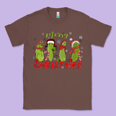 Pickle Merry Christmas Classic Tee Designed By Maliassmallbusiness