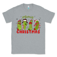 Heather Grey Pickle Merry Christmas Classic Tee - MaliasSmallBusiness