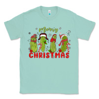 Seafoam Pickle Merry Christmas Classic Tee - MaliasSmallBusiness