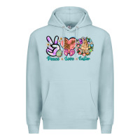 Blue Mist Peace love Easter Day Premium Hoodie - HowdyJamesFarm