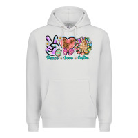 Dove Grey Peace love Easter Day Premium Hoodie - HowdyJamesFarm