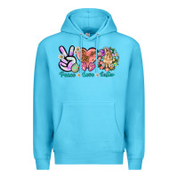 Ocean Blue Peace love Easter Day Premium Hoodie - HowdyJamesFarm